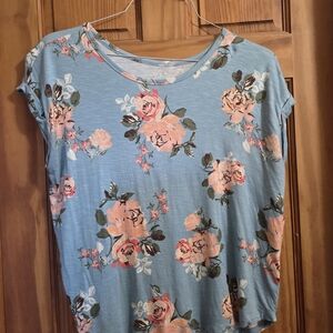 Maurices Floral Blue Women's Top